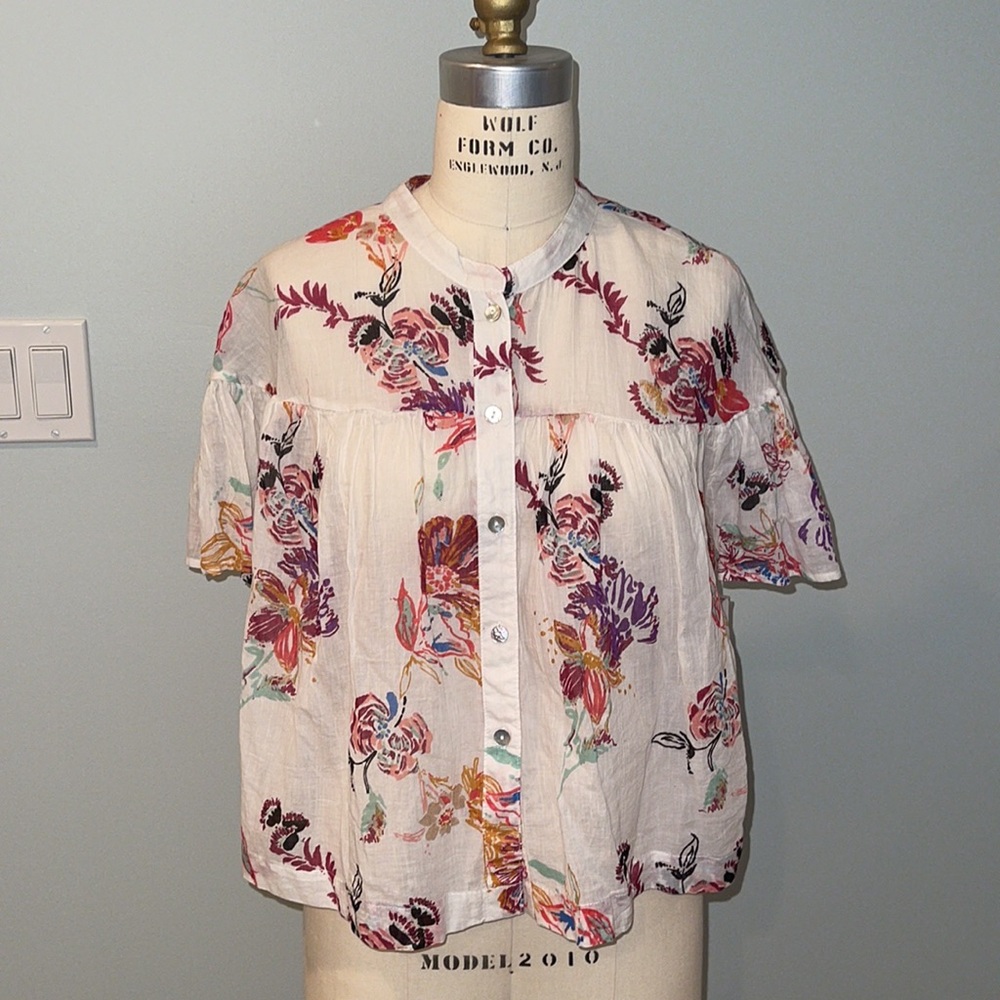 Women’s Free People button down shirt size M - Picture 2 of 13